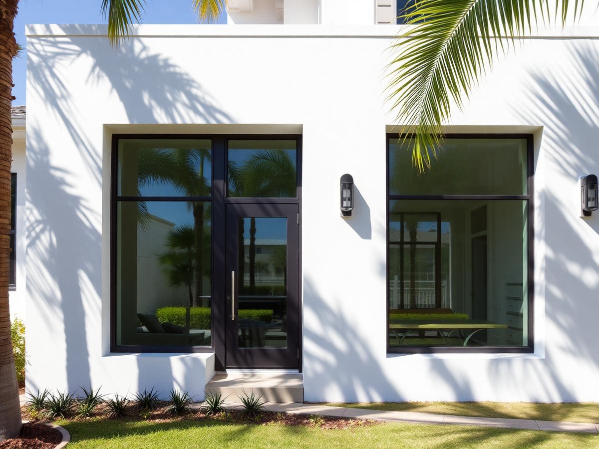 Hurricane impact windows installed on a South Florida home